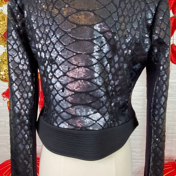 Black Matt sequin jacket - Picture 5 of 12